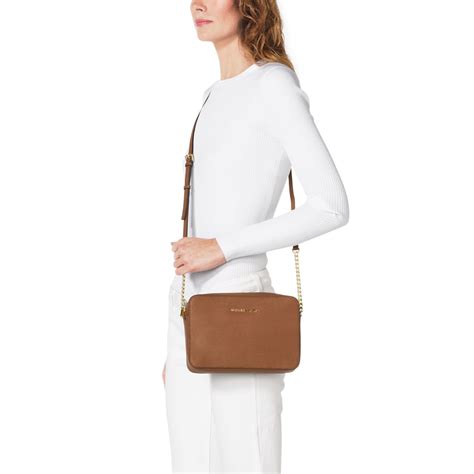 michael michael kors jet set saffiano|mk jet set large crossbody.